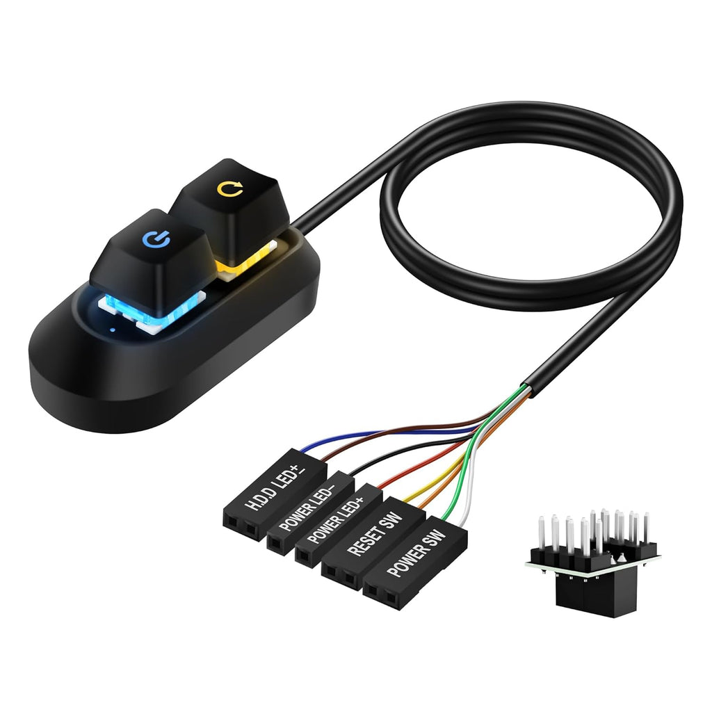 Desktop PC External Power Button with RGB & Reset Switch