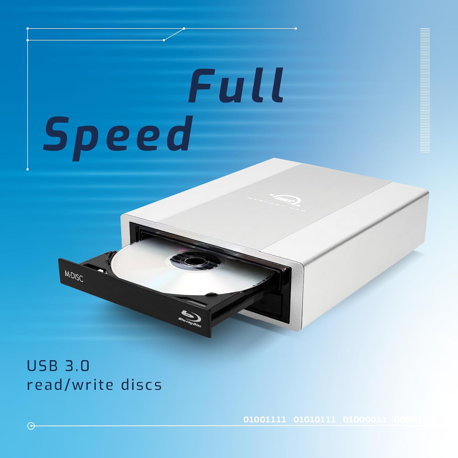 OWC Mercury Pro USB 3.2 External Blu-ray, DVD & CD Drive with M-DISC Support
