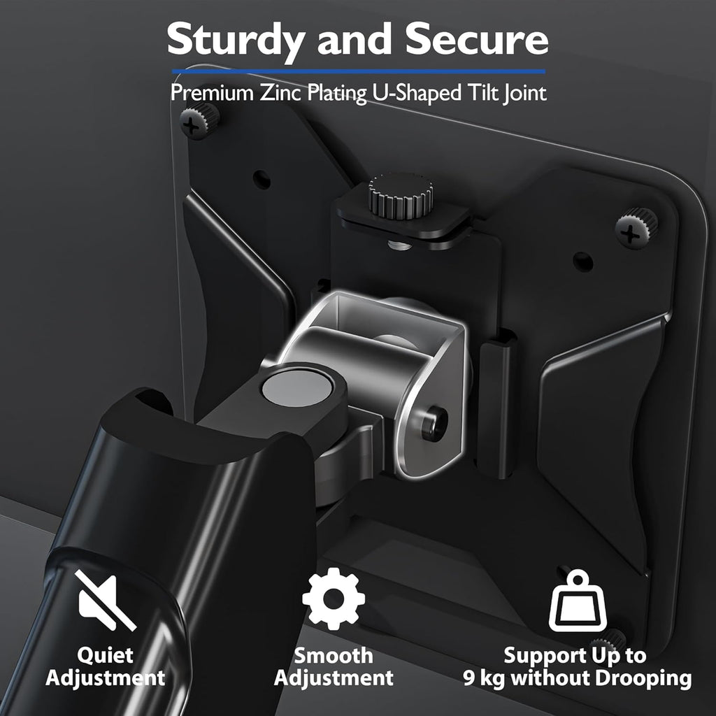 Dual Monitor Desk Mount with Gas Spring Arms for 13–32" Screens