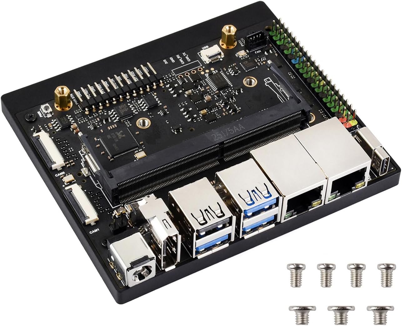 Jetson Orin NX/Nano Carrier Board – Dual GbE, 4K DP, GPIO, CAN, PoE