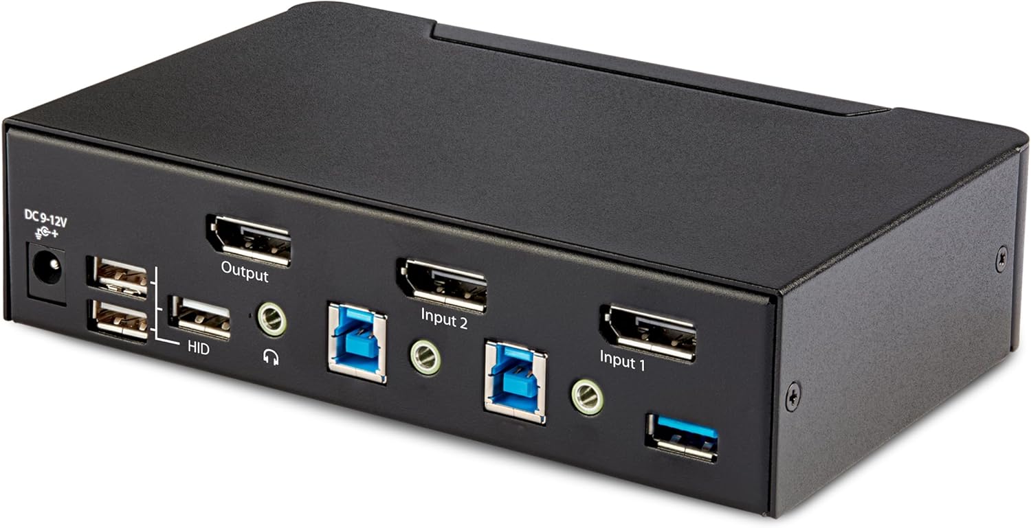 StarTech 2-Port DisplayPort KVM Switch – 8K 60Hz / 4K 144Hz