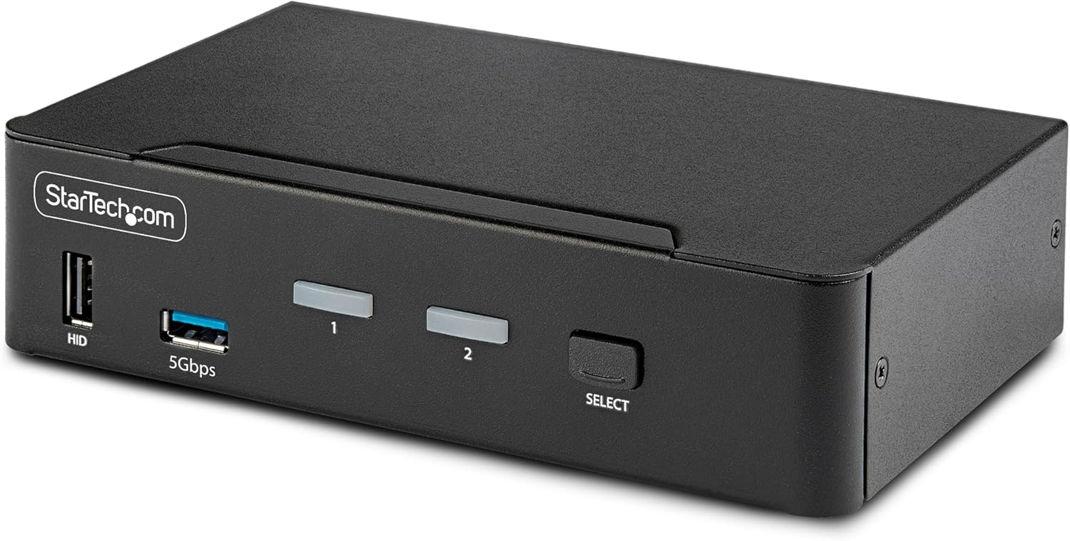 StarTech 2-Port DisplayPort KVM Switch – 8K 60Hz / 4K 144Hz