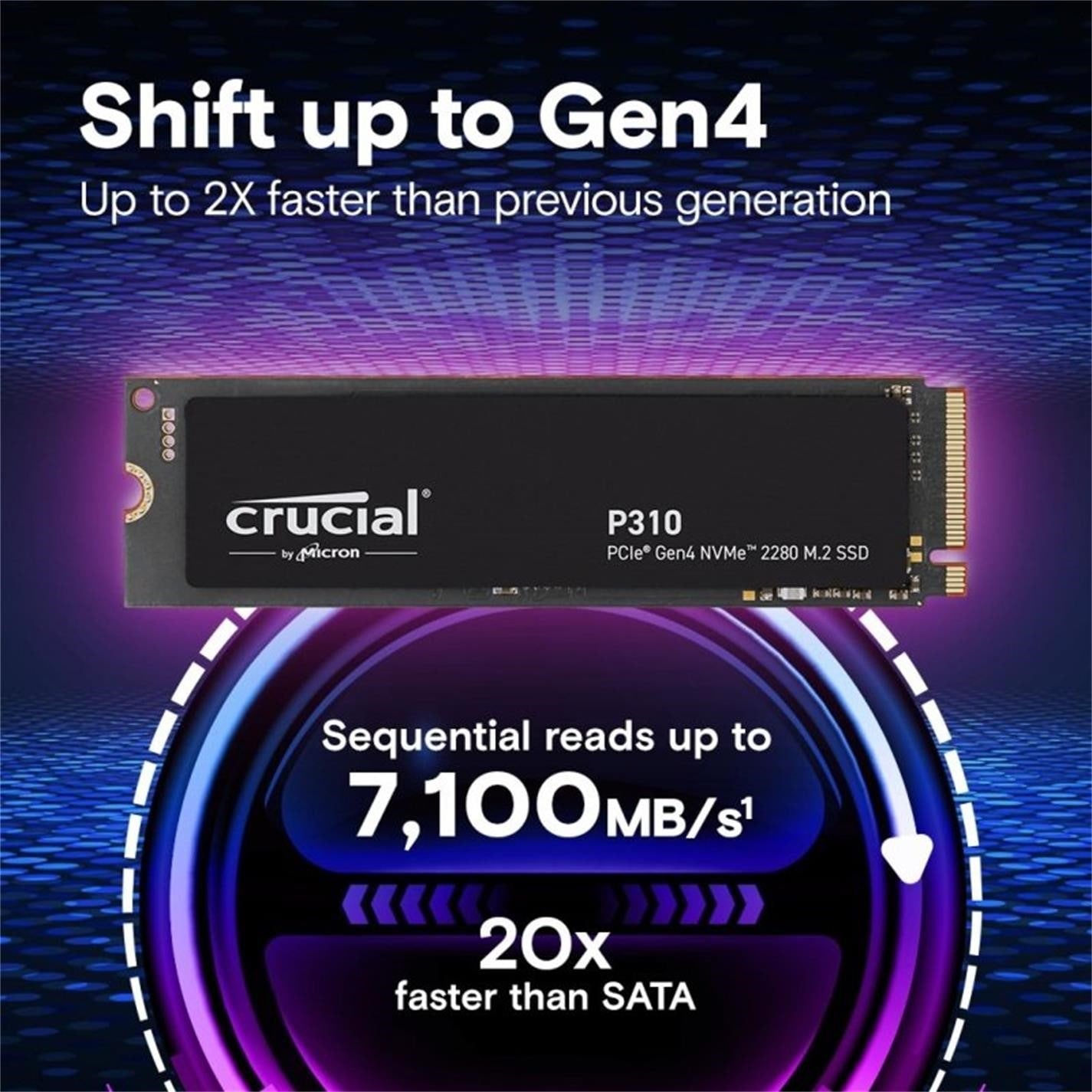 Crucial P310 2TB PCIe Gen4 NVMe M.2 SSD