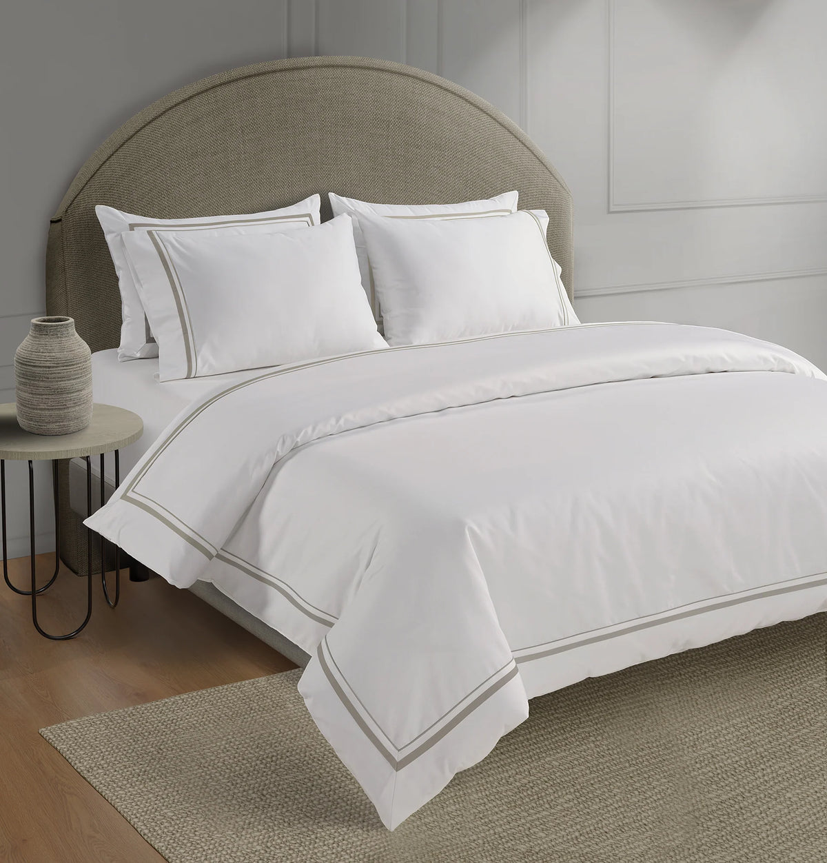 Thread Count Egyptian Cotton Royalton Lux Buttery Smooth Duvet Cover - Mink