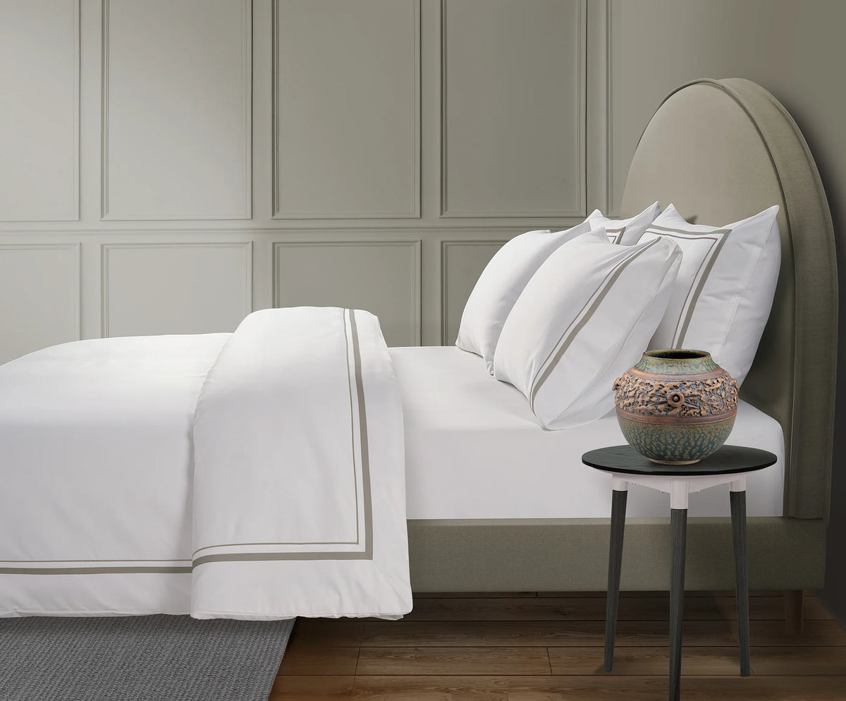 Thread Count Egyptian Cotton Royalton Lux Buttery Smooth Duvet Cover - Mink