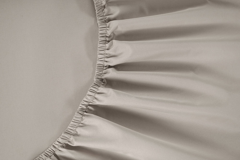 Duke of Bliss LUXE Bedding Set - Simply Taupe with White Accent