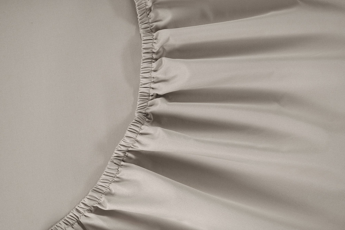 Duke of Bliss LUXE Bedding Set - Simply Taupe with White Accent