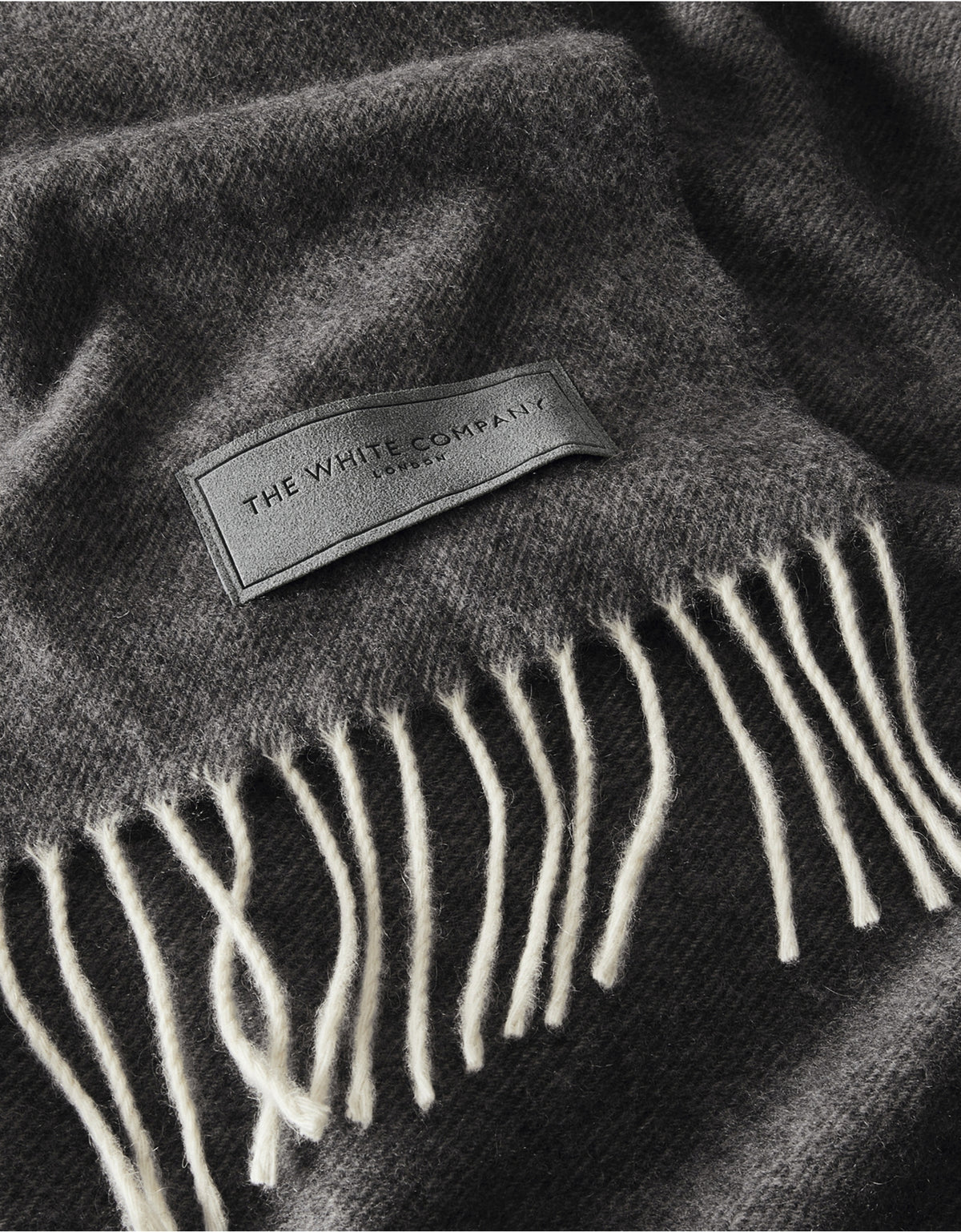 Pure Cashmere Throw - Charcoal