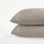 Duke of Bliss LUXE Bedding Set - Simply Taupe with White Accent