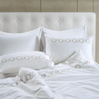 Egyptian Cotton Benedict Bedding Set - White and Gold