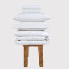 Egyptian Cotton Benedict Bedding Set - White and Gold