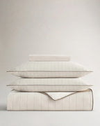 Soft & Smooth Cotton Duvet Set – Buttermilk Stripe