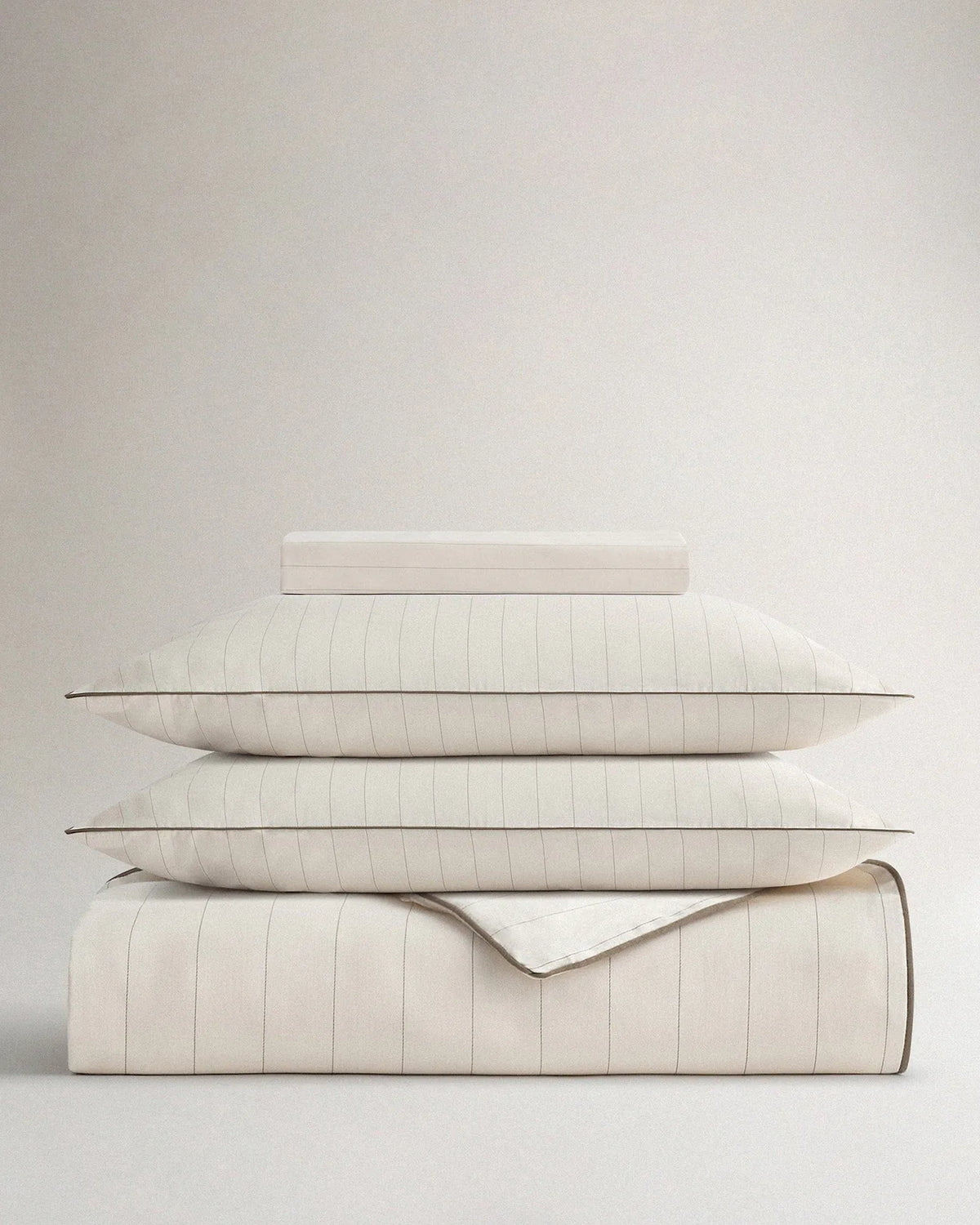 Soft & Smooth Cotton Duvet Set – Buttermilk Stripe