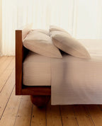 Crisp & Cool Organic Cotton Duvet Set – Blue Ticking Stripe