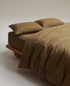 Relaxed & Refined Linen Duvet Cover – Olive